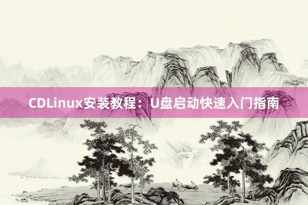 CDLinux安装教程：U盘启动快速入门指南